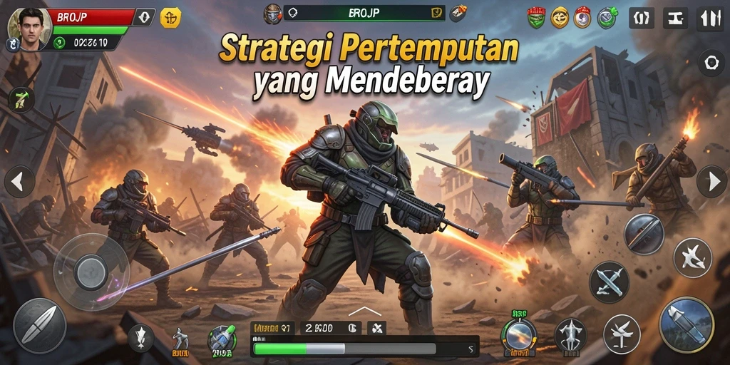 Screenshot BROJP menunjukkan intensitas pertempuran strategi yang mendebarkan.