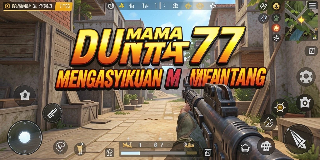 Tampilan sinematik pertarungan intens dalam DUNIA77.