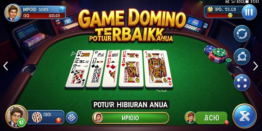 Screenshot MPOID menampilkan gameplay domino yang seru dan interaktif.